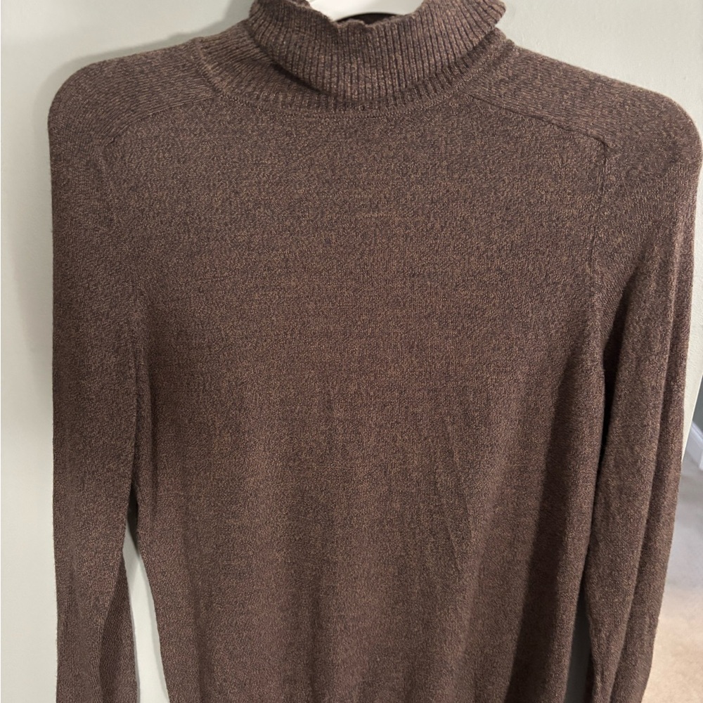 Women's Brown Turtleneck Sweater Victor Alfaro